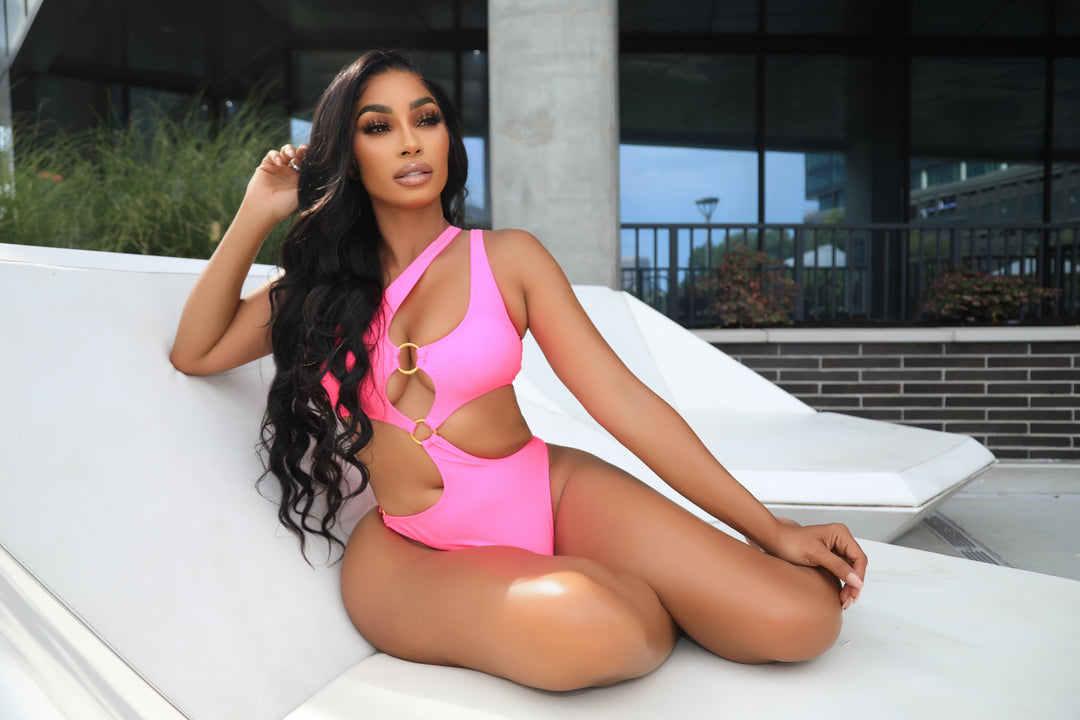Pink O Ring Cutout One Piece